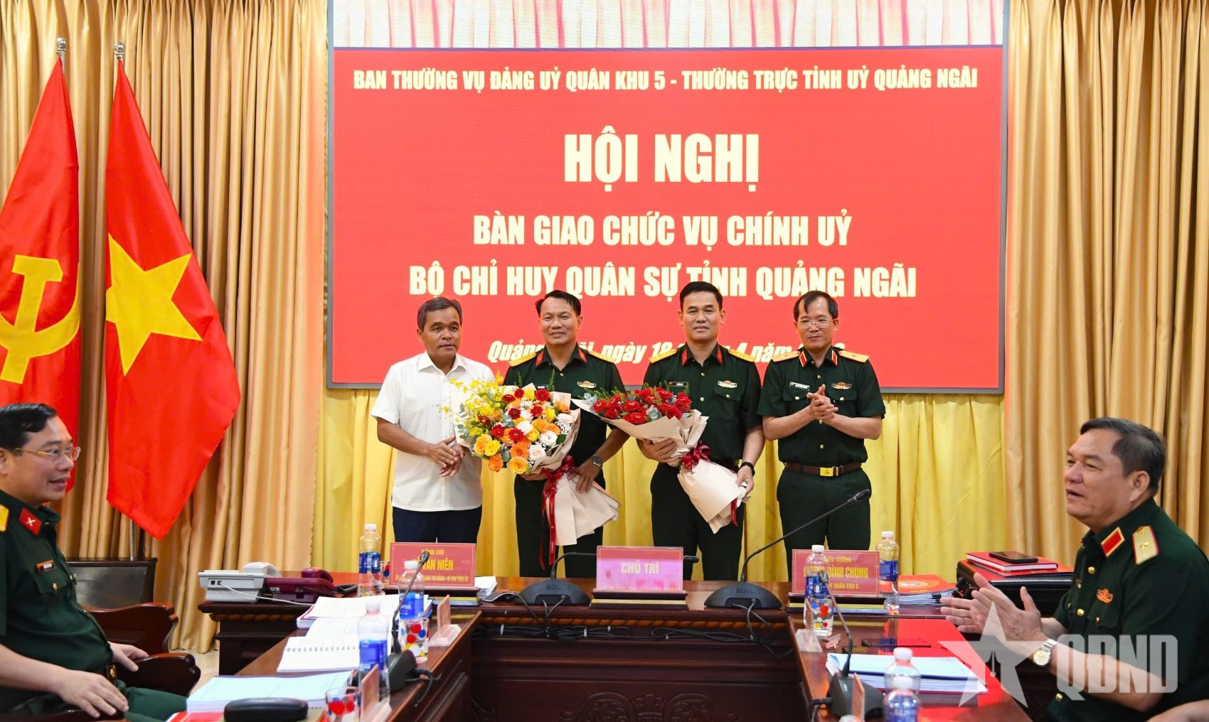 Quân khu 5: Bàn giao chức vụ Chính ủy Bộ CHQS tỉnh Quảng Ngãi